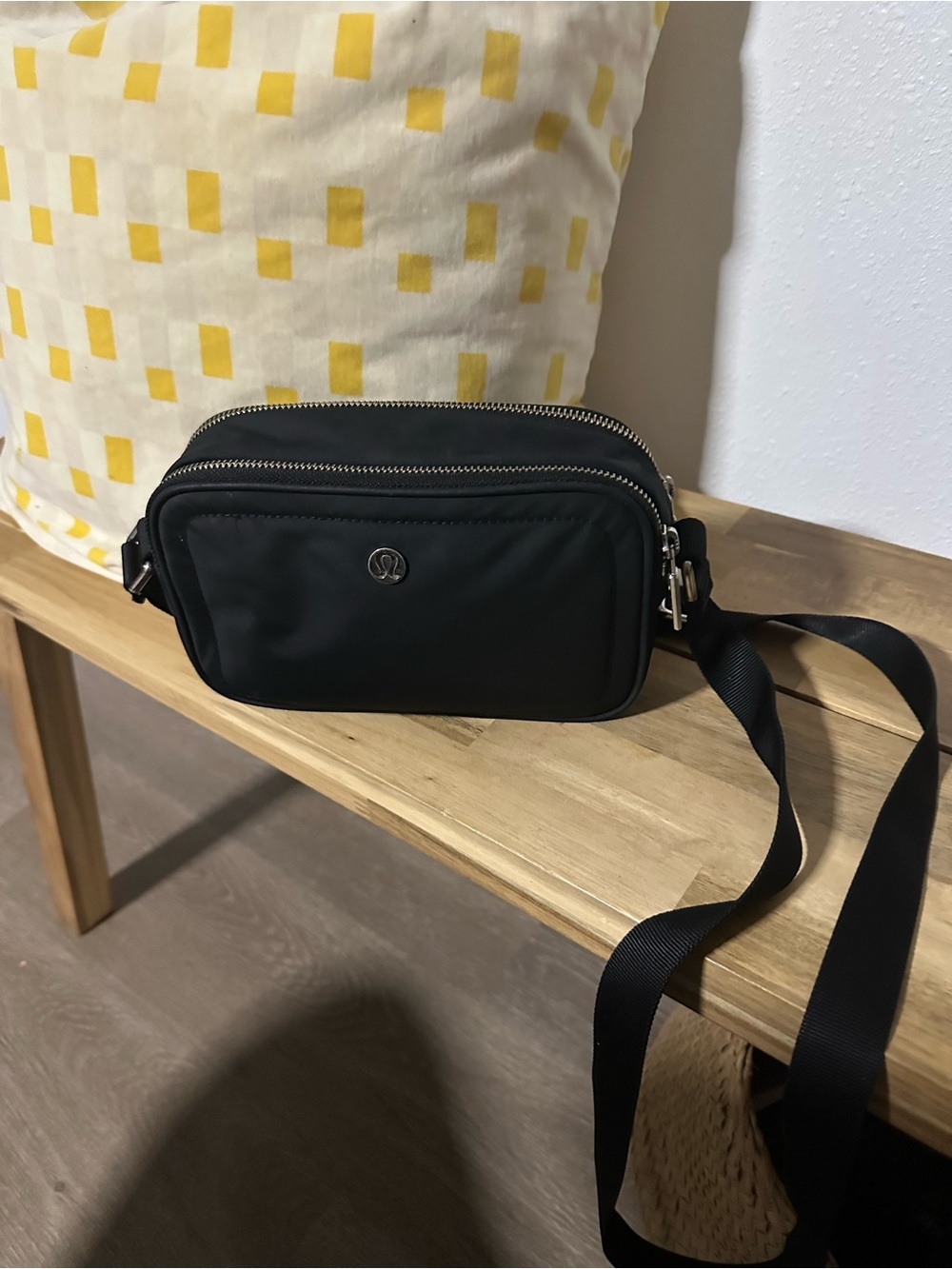 lululemon athletica Black Nylon Crossbody Belt Bag